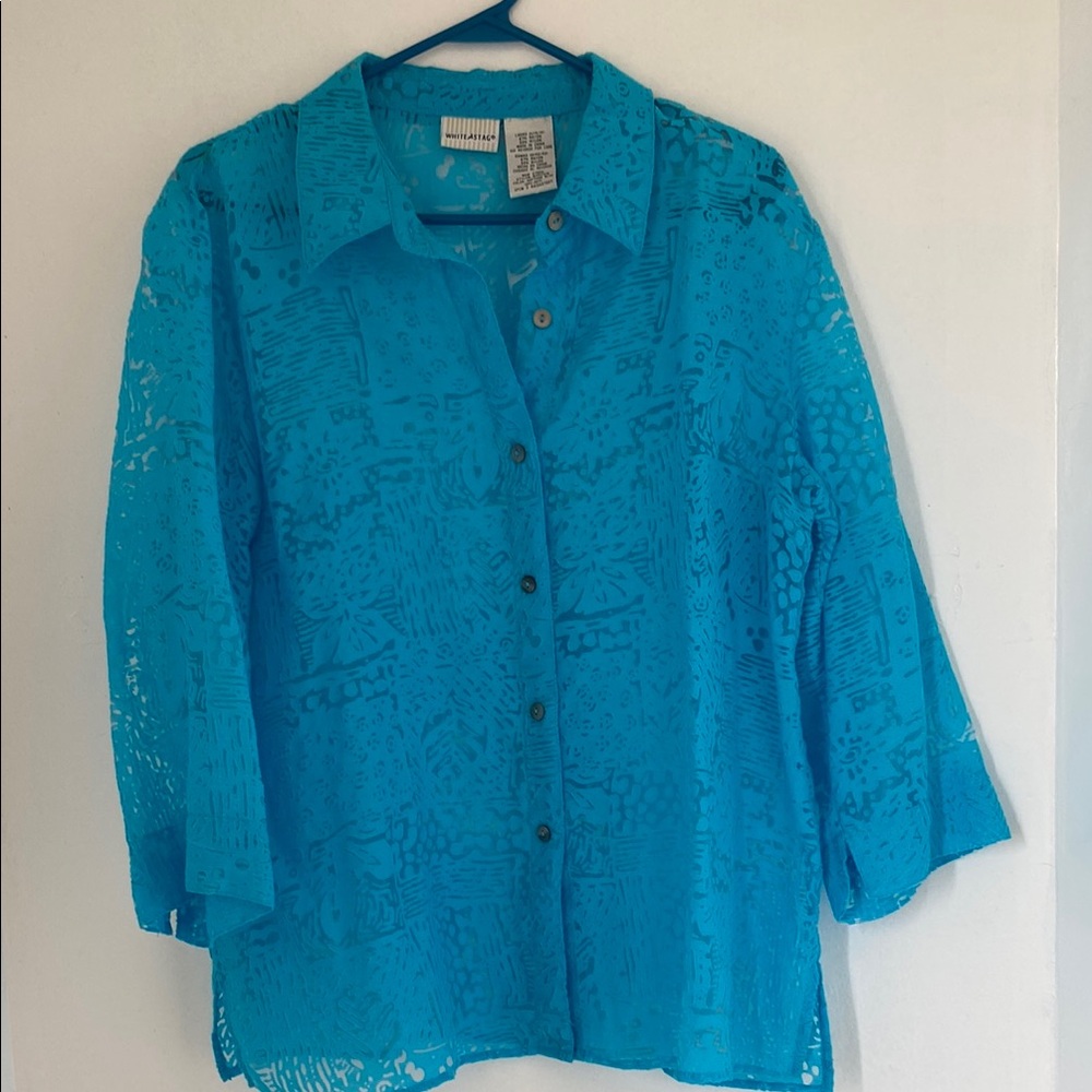 White Stag Blue Button Down Shirt